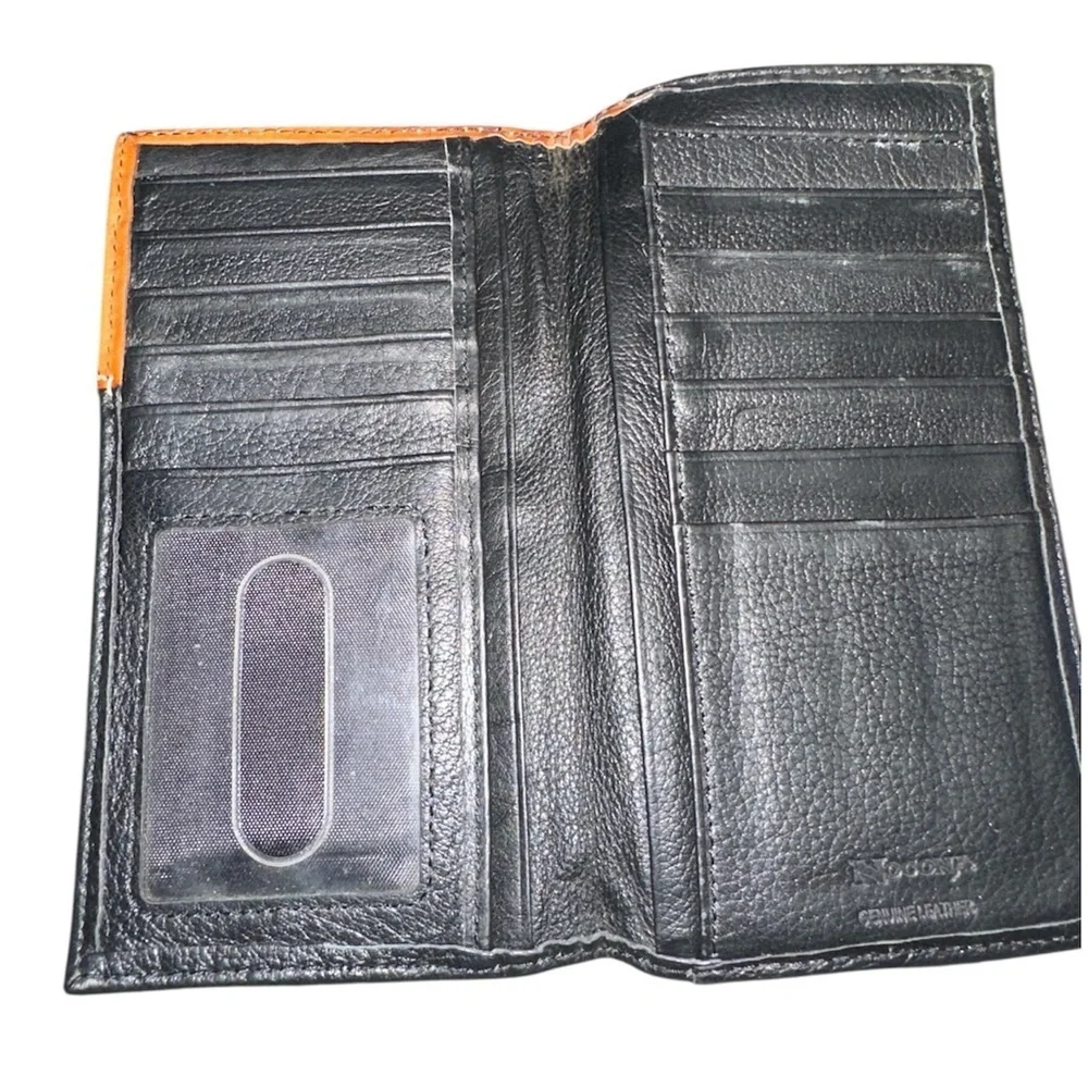 Nocona Western Mens Wallet Rodeo Praying Cowboy Concho Brown/black
